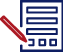 A form with a red pen
